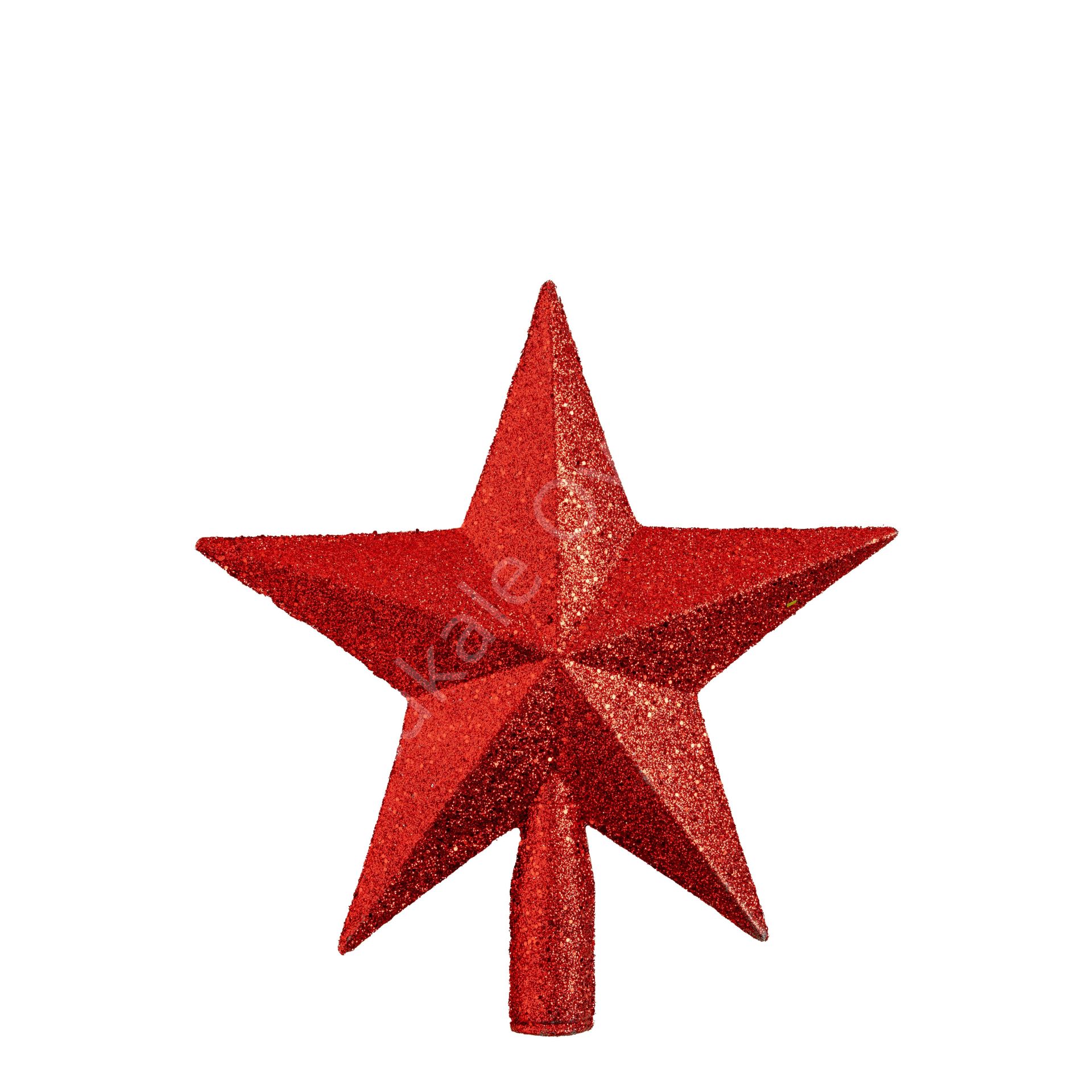 Toptan Çam Tepeliği Plastik Yıldız 15 Cm Kırmızı