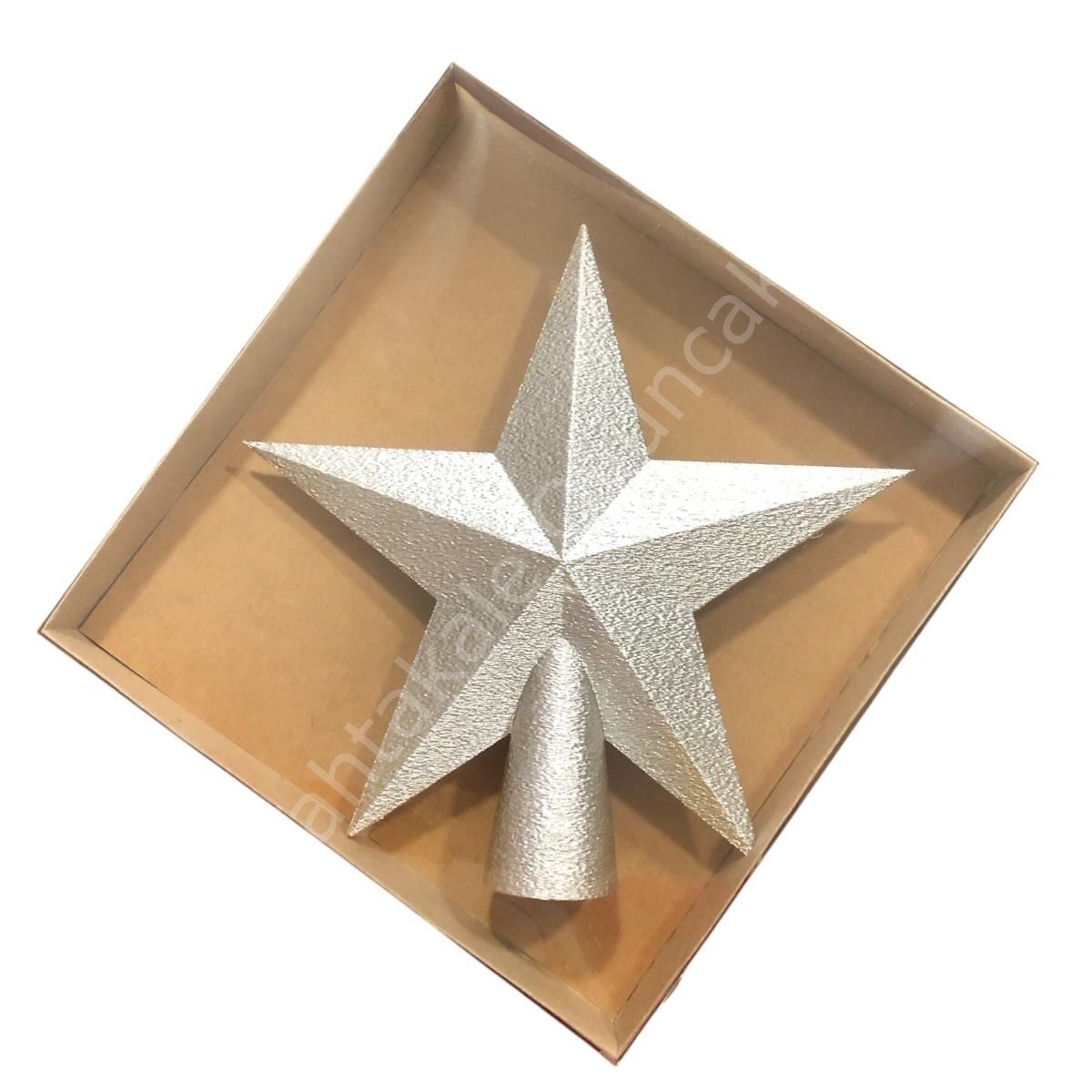 Toptan Çam Tepeliği Yıldız Gümüş 19 Cm