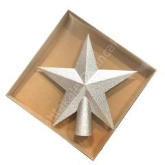 Toptan Çam Tepeliği Yıldız Gümüş 19 Cm