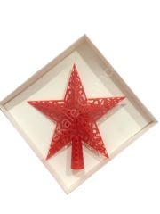Toptan Çam Tepeliği Yıldız Kırmızı 19 Cm