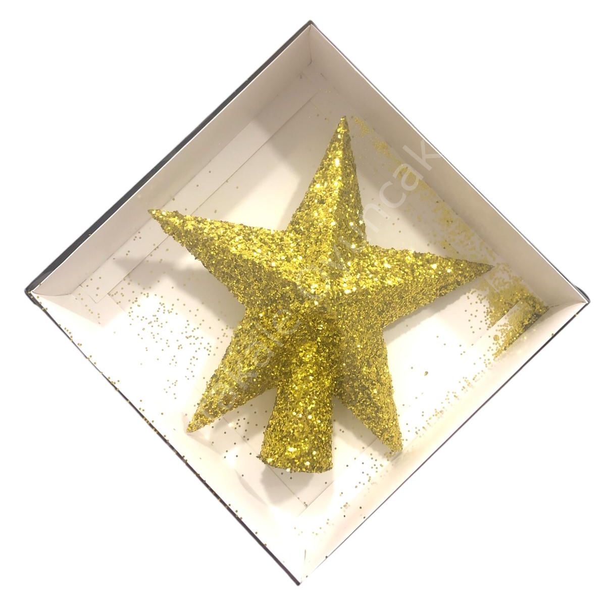 Toptan Çam Tepeliği Yıldız Simli Altın 19 Cm