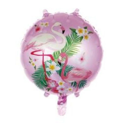 Toptan Folyo Balon Yuvarlak Flamingo Pembe Model