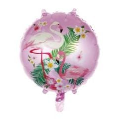 Toptan Folyo Balon Yuvarlak Flamingo Pembe Model