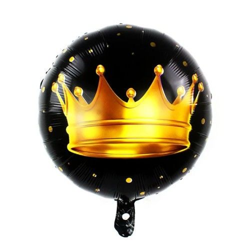 Toptan Folyo Balon Yuvarlak Kral Tacı Model