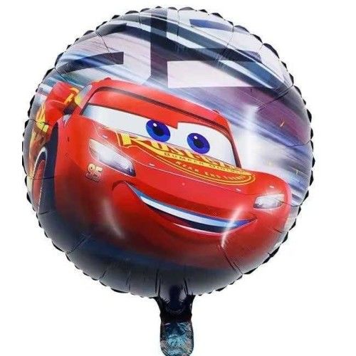 Toptan Folyo Balon Yuvarlak McQueen Model
