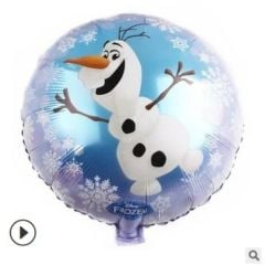 Toptan Folyo Balon Yuvarlak Olaf Model