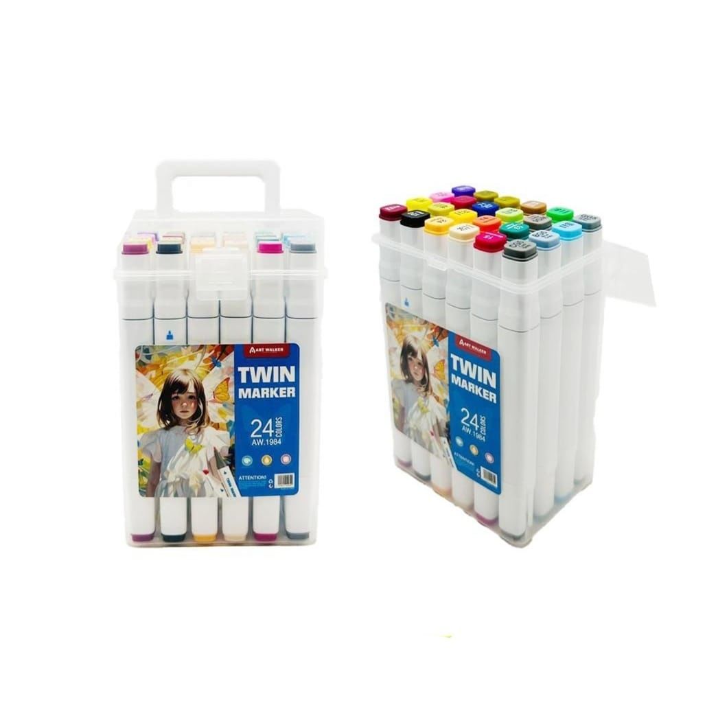 Toptan Kutulu Twin Marker Kalem 24'lü