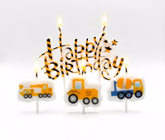 Toptan İnşaat Happy Birthday 4lü Mum