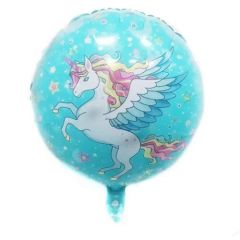 Toptan Folyo Balon Yuvarlak Unicorn 1 Model