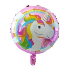 Toptan Folyo Balon Yuvarlak Unicorn model