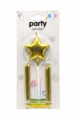 Toptan Mum Gold Yıldız 5 Parça