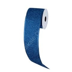 Toptan Kurdele Simli Mavi 6 Cm 270 Cm