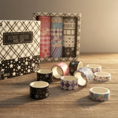 Toptan Share Mine Flower Serisi Desenli Kutulu Bant