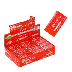 Toptan Mikro Soft Kırmızı Silgi 2B-24RD
