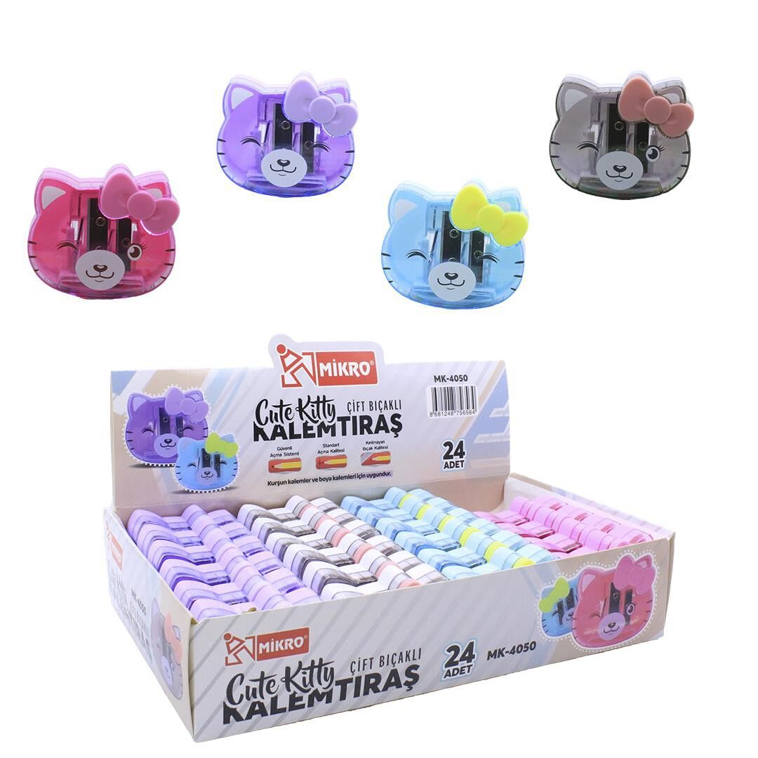 Toptan Mikro MK-4050 Kalemtraş Cute Kitty