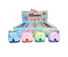 Toptan Mikro Pastel Renkli Köpük Boncuklu Ayıcık Kalemtıraş