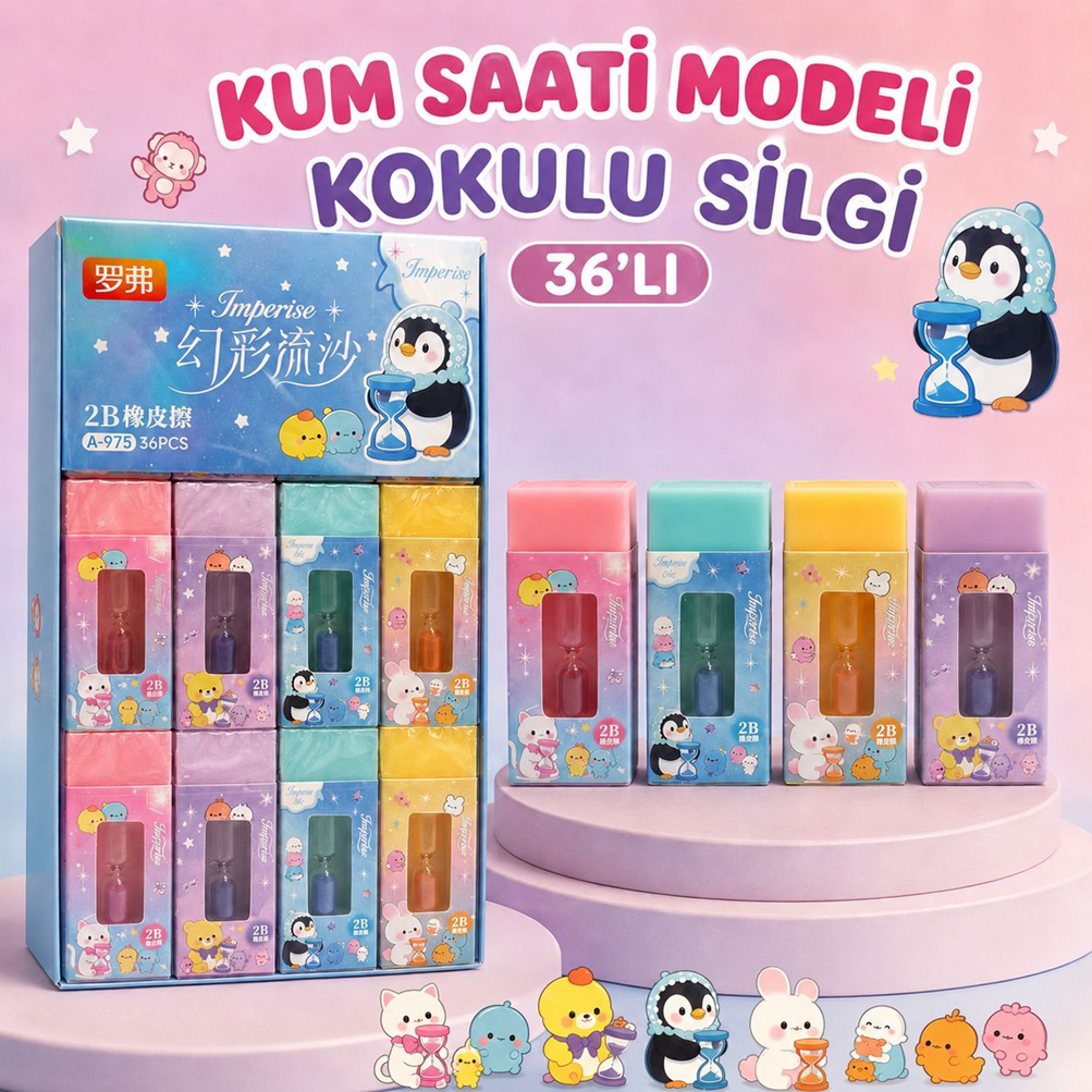 Toptan Kum Saati Model Kokulu Silgi