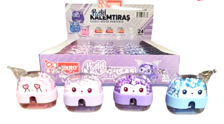 Toptan Mikro Pastel Renkli Köpük Boncuklu Kuromi Kalemtıraş