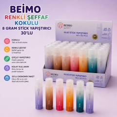 Toptan Renkli Şeffaf Kokulu Stick Yapıştırıcı 8 Gram