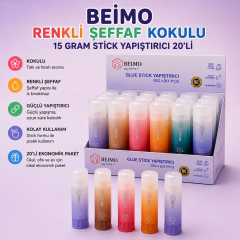 Toptan Renkli Şeffaf Kokulu Stick Yapıştırıcı 15 Gram