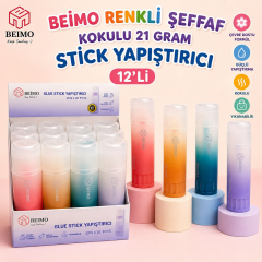 Toptan Renkli Şeffaf Kokulu Stick Yapıştırıcı 21 Gram