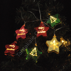 Toptan Yılbaşı Pilli Figürlü Led Işık 3m Karışık