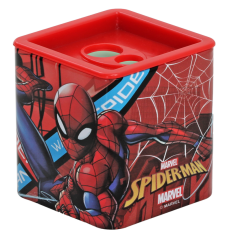 Toptan Spiderman Metal Hazneli Çift Bıçaklı Kalemtıraş
