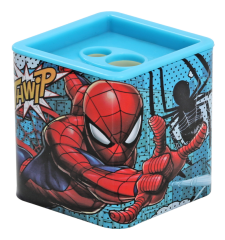 Toptan Spiderman Metal Hazneli Çift Bıçaklı Kalemtıraş