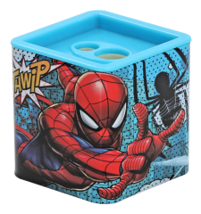 Toptan Spiderman Metal Hazneli Çift Bıçaklı Kalemtıraş