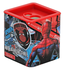 Toptan Spiderman Metal Hazneli Çift Bıçaklı Kalemtıraş