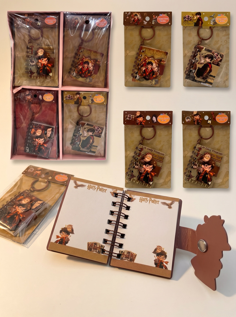 Toptan Harry Potter Karakterli Anahtarlıklı Mini Not Defteri