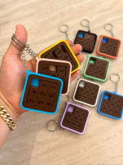 Toptan Kaydırmalı Puzzle Sayı Bulmacası Anahtarlık