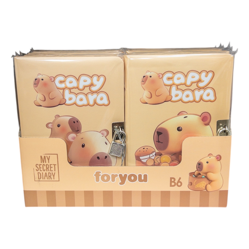 Toptan For You Kilitli Not Defteri - Capy Bara Serisi