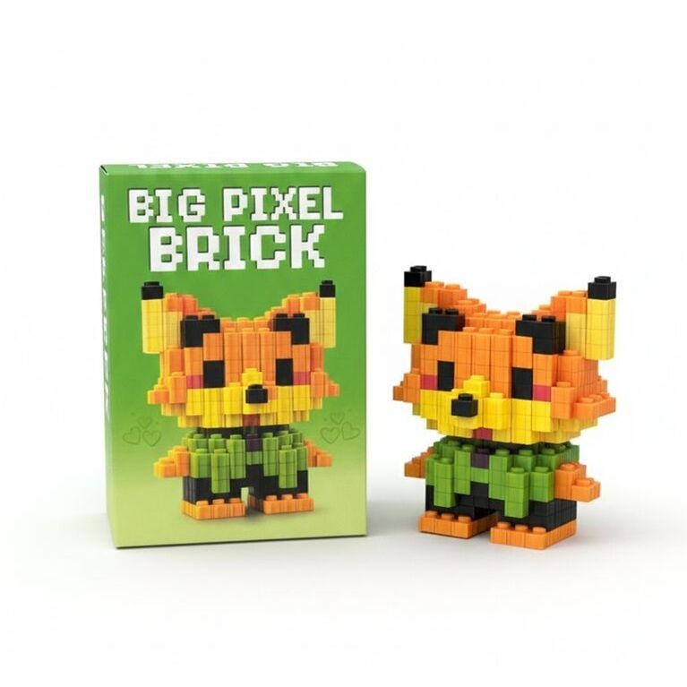 Toptan Big Pixel Brick Figür - Zootopia Tilki Model