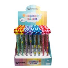 Toptan Kırtasiye Geçmeli Kalem Çiçek