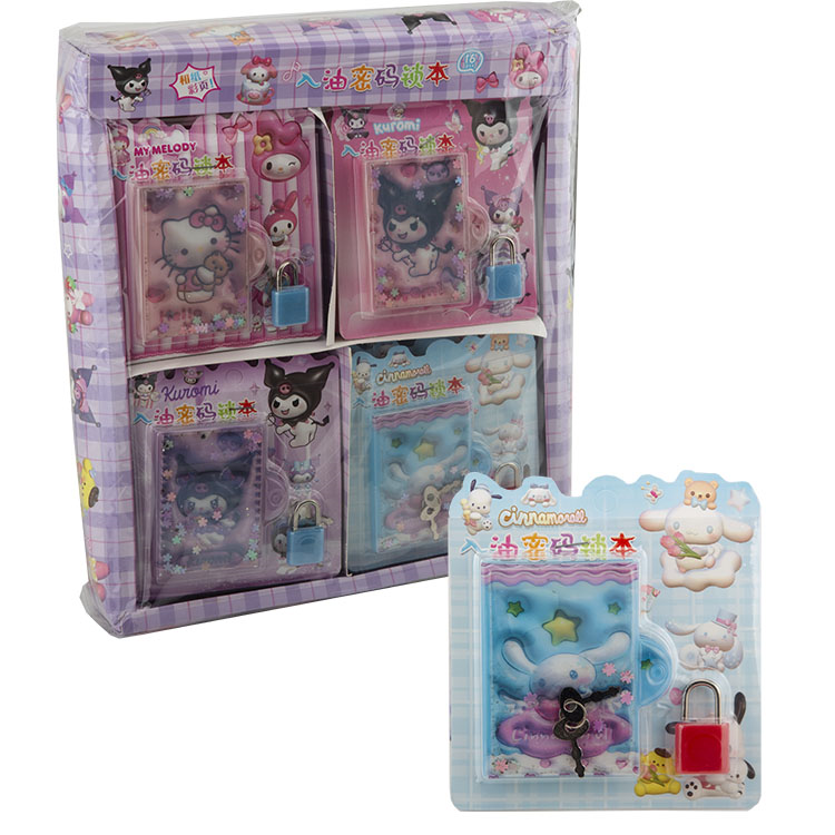 Toptan Orta Boy Kilitli Sulu Defter Kuromi