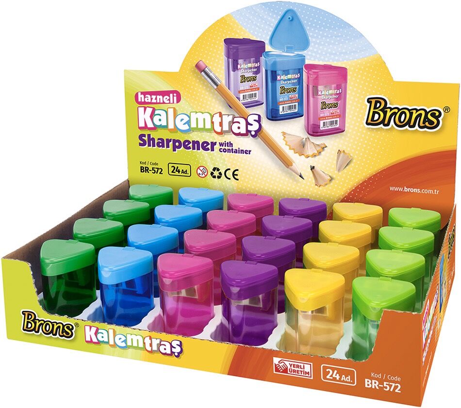 Toptan Brons Hazneli Üçgen Kalemtraş