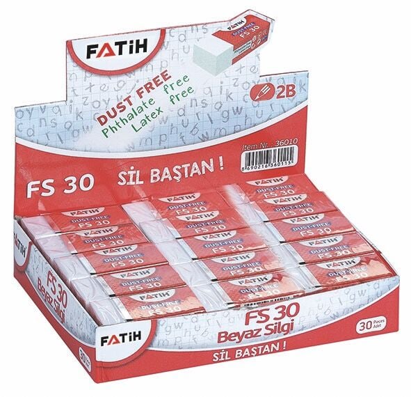 Toptan Fatih FS30 Beyaz Silgi