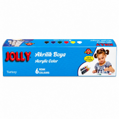 Toptan Jolly Şişe Akrilik Boya 6 Renk 25 ml