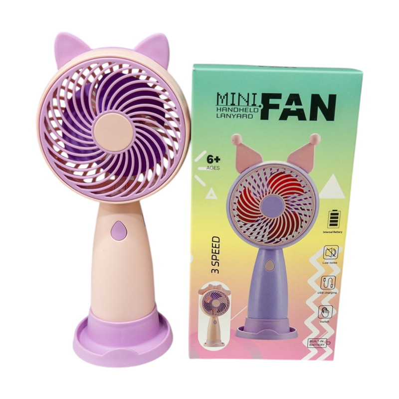Toptan Şarjlı El Fanı Pervane - Kedi Kulaklı