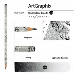 Toptan Art Graphix Jumbo Gazete 30lu Kurşun Kalem 4B 3,5mm