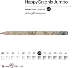 Toptan Happy Graphix Jumbo Harita 30lu Kurşun Kalem 4B 3,5mm