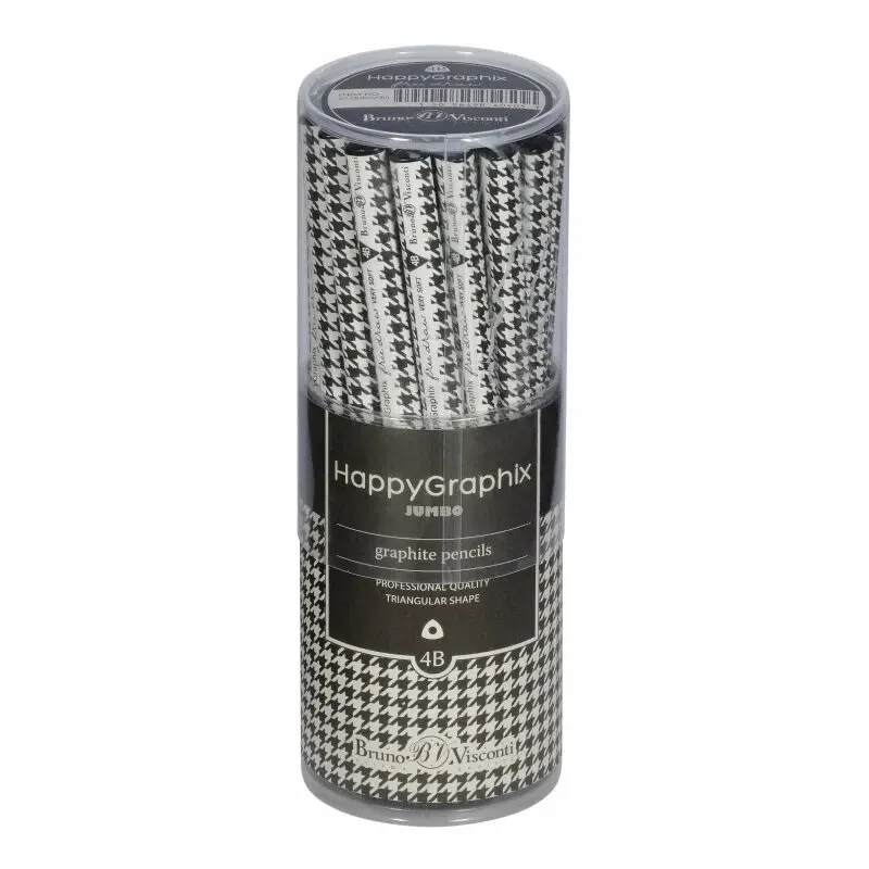 Toptan Happy Graphix Jumbo Zigzak 30lu Kurşun Kalem 4B 3,5mm