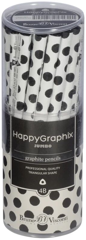 Toptan Happy Graphix Jumbo Nokta 30lu Kurşun Kalem 4B 3,5mm