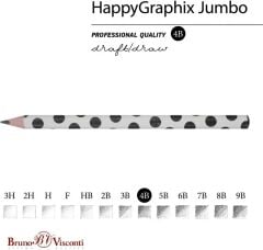 Toptan Happy Graphix Jumbo Nokta 30lu Kurşun Kalem 4B 3,5mm