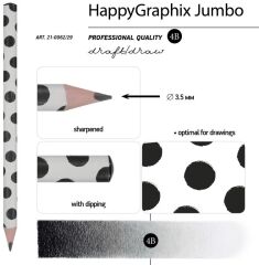 Toptan Happy Graphix Jumbo Nokta 30lu Kurşun Kalem 4B 3,5mm