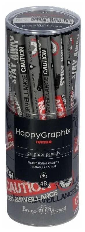 Toptan Happy Graphix Jumbo Kamera 30lu Kurşun Kalem 4B 3,5mm