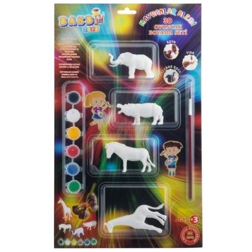 Toptan Hayvan Boyama Seti 4 lü