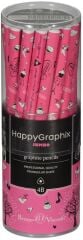 Toptan Happy Graphix Jumbo Romantik 30lu Kurşun Kalem 4B 3,5mm