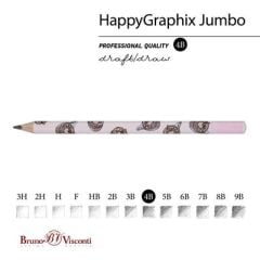 Toptan Happy Graphix Jumbo Çikolata 30lu Kurşun Kalem 4B 3,5mm
